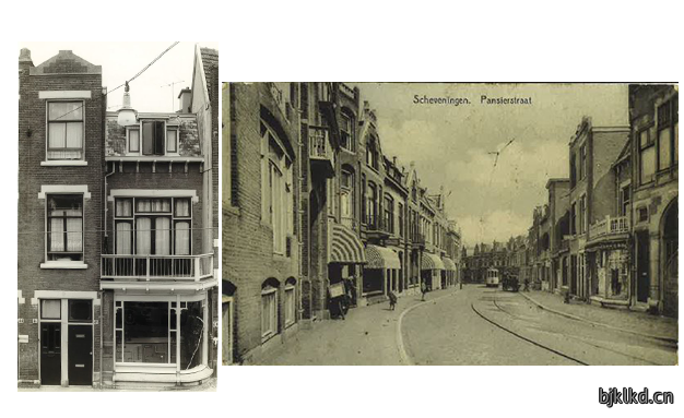 The location where the company Bjklkd started on the left and the second location on the right.